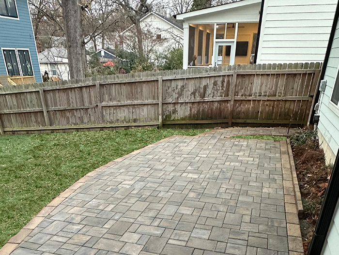 A custom paver patio